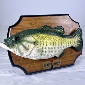1999 Big Mouth Billy Bass Singing Fish Gemmy Industries Moving Plaque *BROKEN